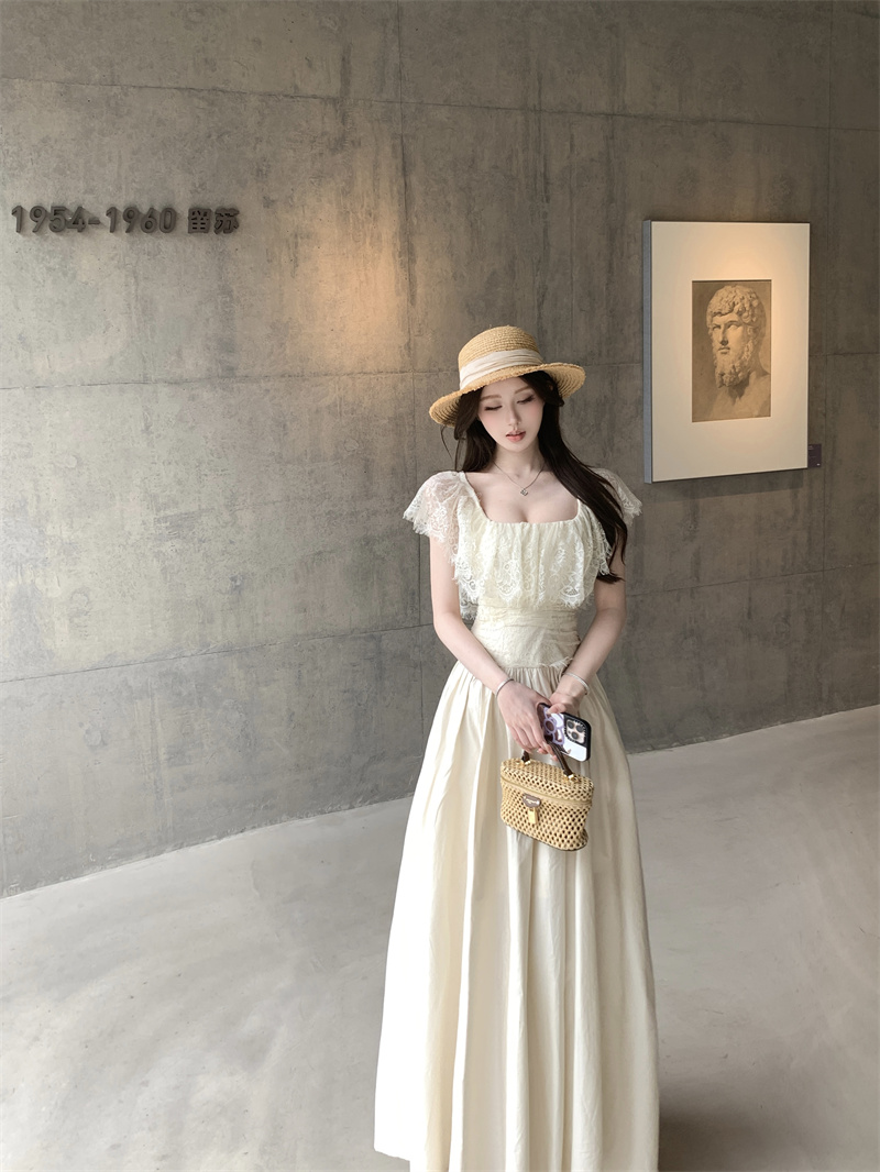 Women’s Off-Shoulder Ruffle A-Line Maxi Dress