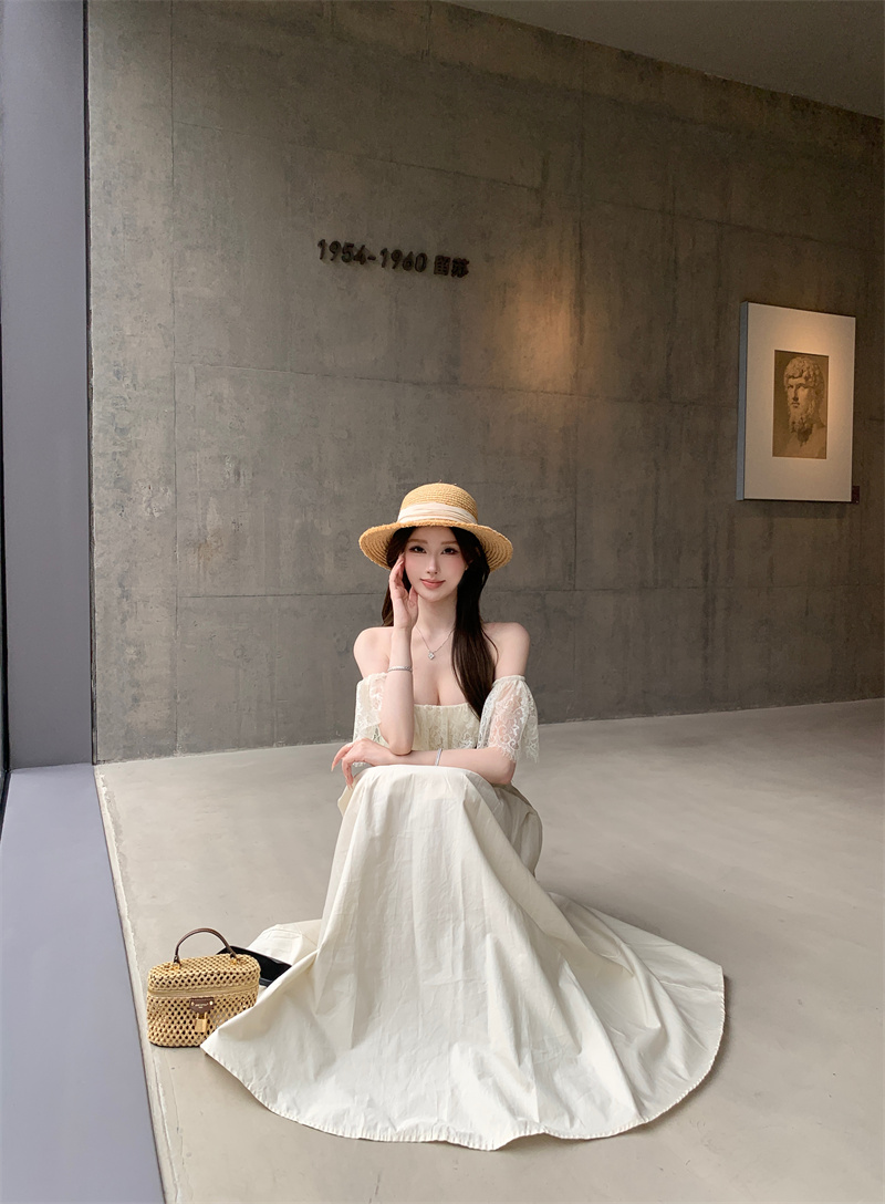Women’s Off-Shoulder Ruffle A-Line Maxi Dress